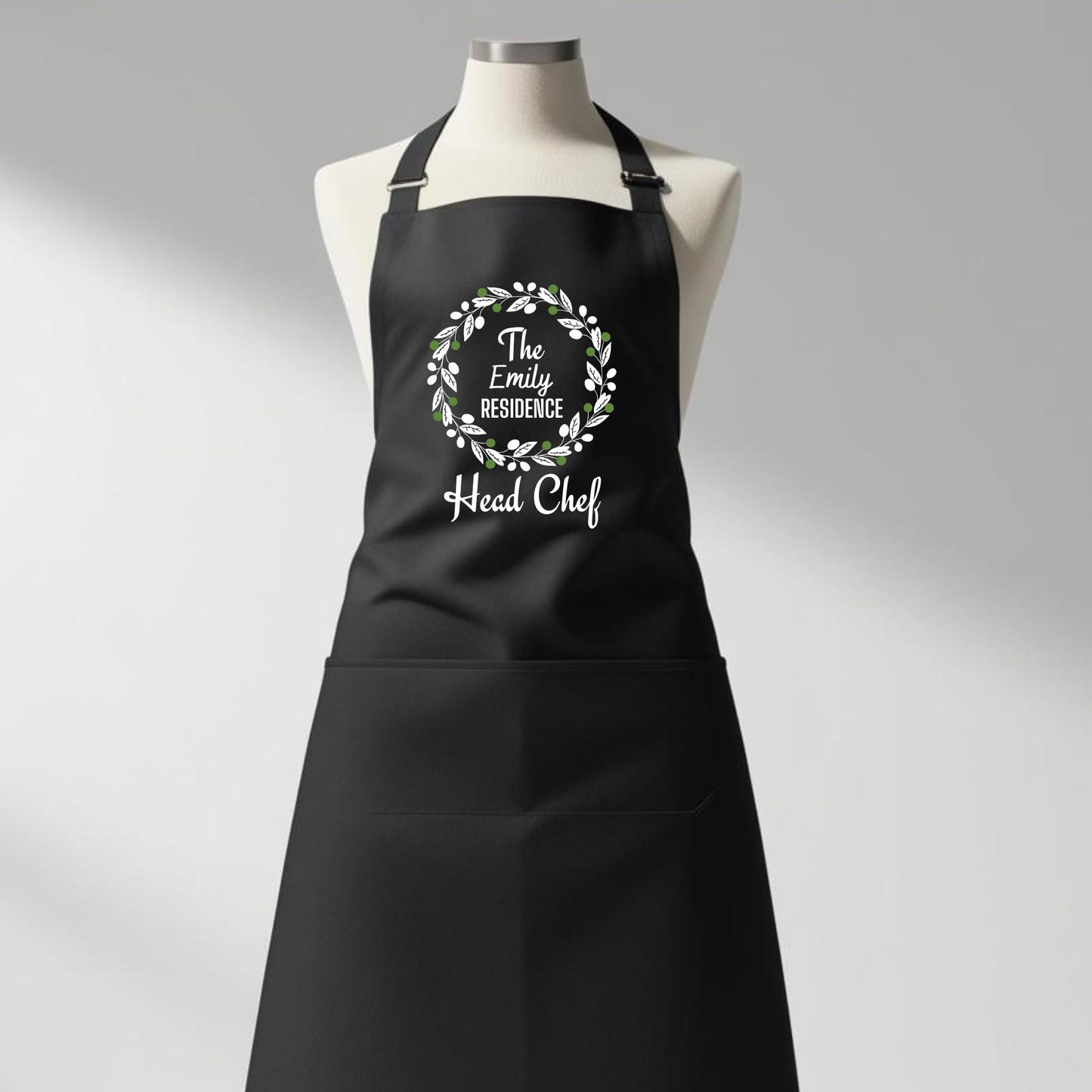 Custom Head Chef Apron Personalised Chef Grill Apron Gift for Him Her for Mens and Womens Dad Kitchen BBQ Father Day Gift Black Apron