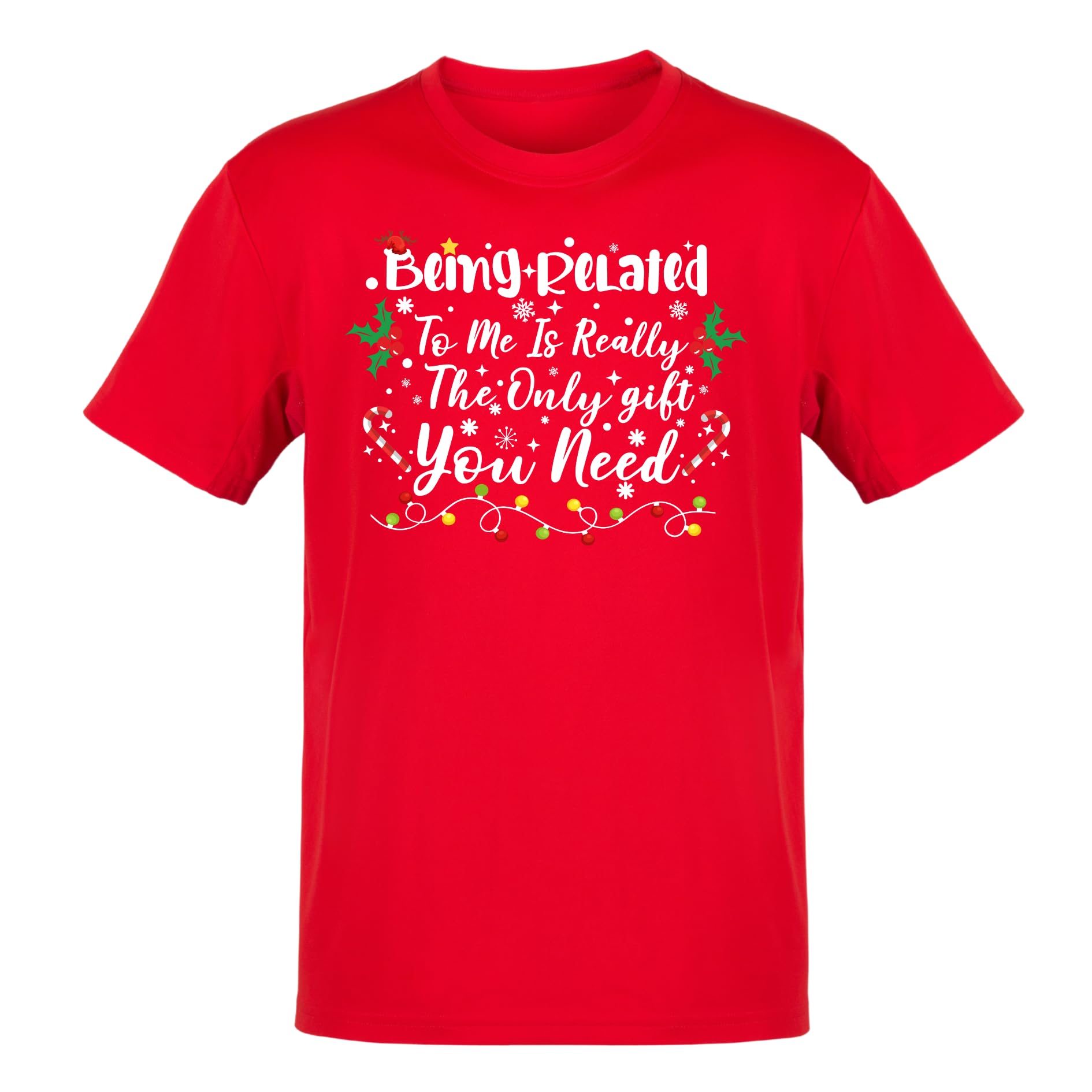 Merry Christmas and Happy New Year 2024 Jingle Bells Printed Adults Unisex Men Women Cotton Crew Neck Casual T-Shirt - Top Tee