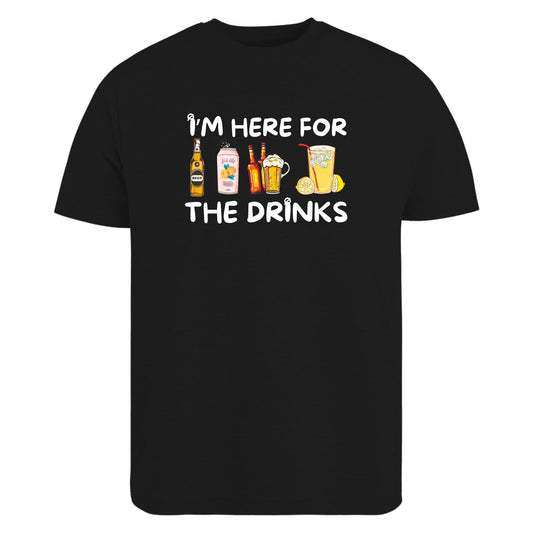 Be Buz I’m Here for The Snacks/Drinks Funny T-Shirt Family Matching Food and Beer Shirts – Party, BBQ, Vacation or Game Night Tee - Top Tee