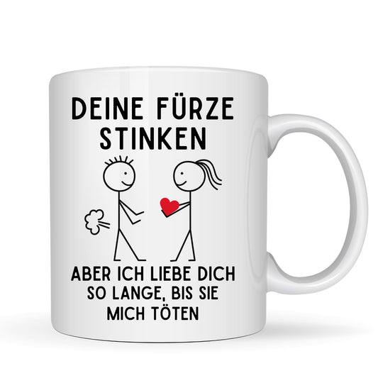 Funny German Language Mug - Die Furz Stinken - 11oz Ceramic Coffee Cup