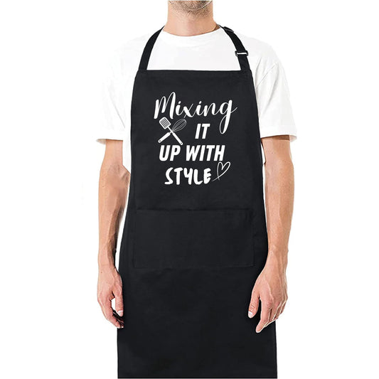 Mixing It Up With Style Funny Aprons for men Printed Apron Gift for Her Chef Apron Kitchen Apron BBQ Apron Gift Baking Apron Father Day Gift