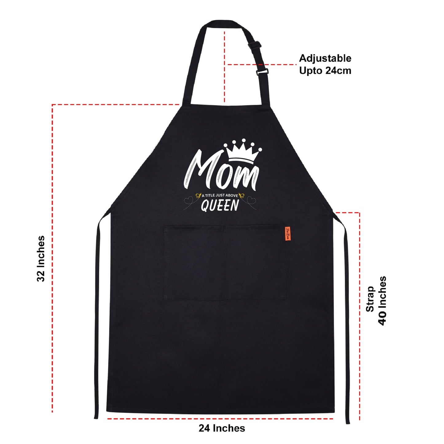 Mom A Title Just Above Queen Funny Aprons for Womens Mom Aprons Gift for Her Chef Apron Kitchen Apron BBQ Apron Grill Apron Mother Day Gift Black Apron