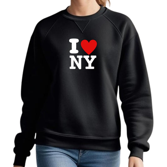 Be Buz I Love NY Sweatshirt Classic New York City Design for Men Women Gift for NYC Lovers and Tourists!