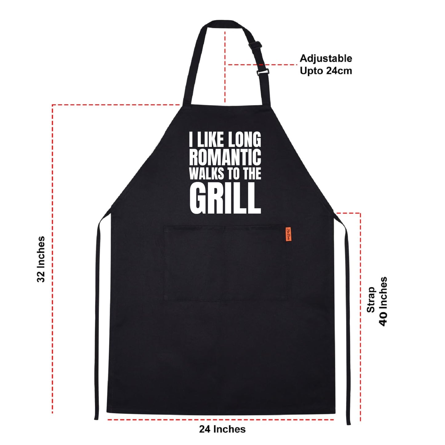I Like Long Romantic Walks To The Grill Funny Aprons for men Printed Apron Gift for Her Chef Apron Kitchen Apron BBQ Apron Gift Baking Apron Father Day Gift