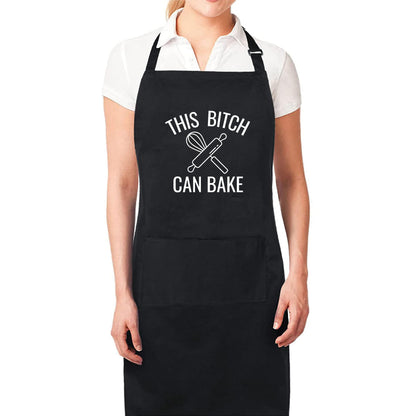 Funny Aprons for Women - Printed Chef Apron for Baking & BBQ - Mother's Day Gift