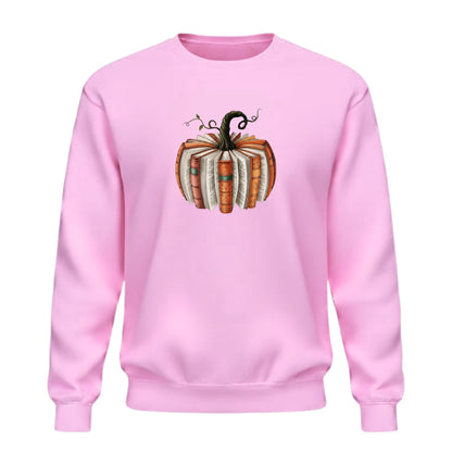 Be Buz Fall Book Pumpkin Halloween Sweatshirt – Book Lover Autumn Crewneck Pullover – Bookish Pumpkin Graphic Sweatshirt for Women and Men – Spooky Season - Top Tee