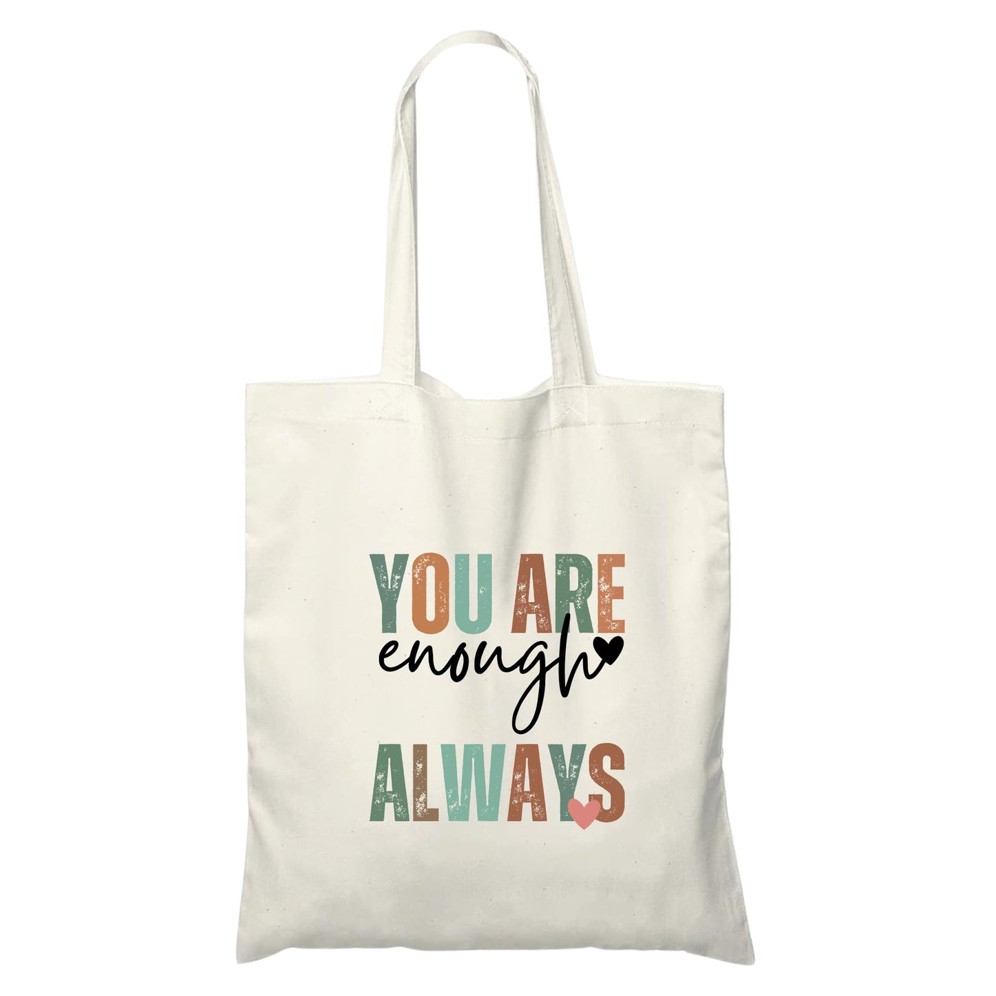 Be Buz You Are Enough Always Tote Bag Inspirational and Stylish Bag for Spreading Positivity and Self-Love Aesthetic Cute For Women Reusable Casual Bag for Work Shopping Travel