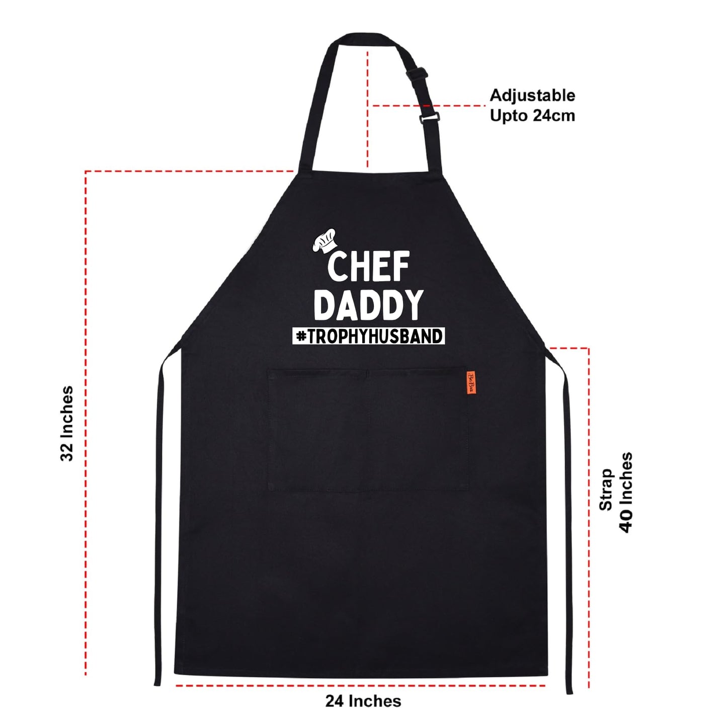 Chef Daddy Trophy Husband Funny Aprons for men Printed Apron Gift for Her Chef Apron Kitchen Apron BBQ Apron Gift Baking Apron Father Day Gift