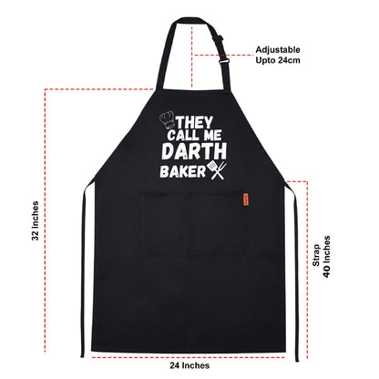 They Call Me Darth Baker Funny Aprons for men Printed Apron Gift for Her Chef Apron Kitchen Apron BBQ Apron Gift Baking Apron Father Day Gift
