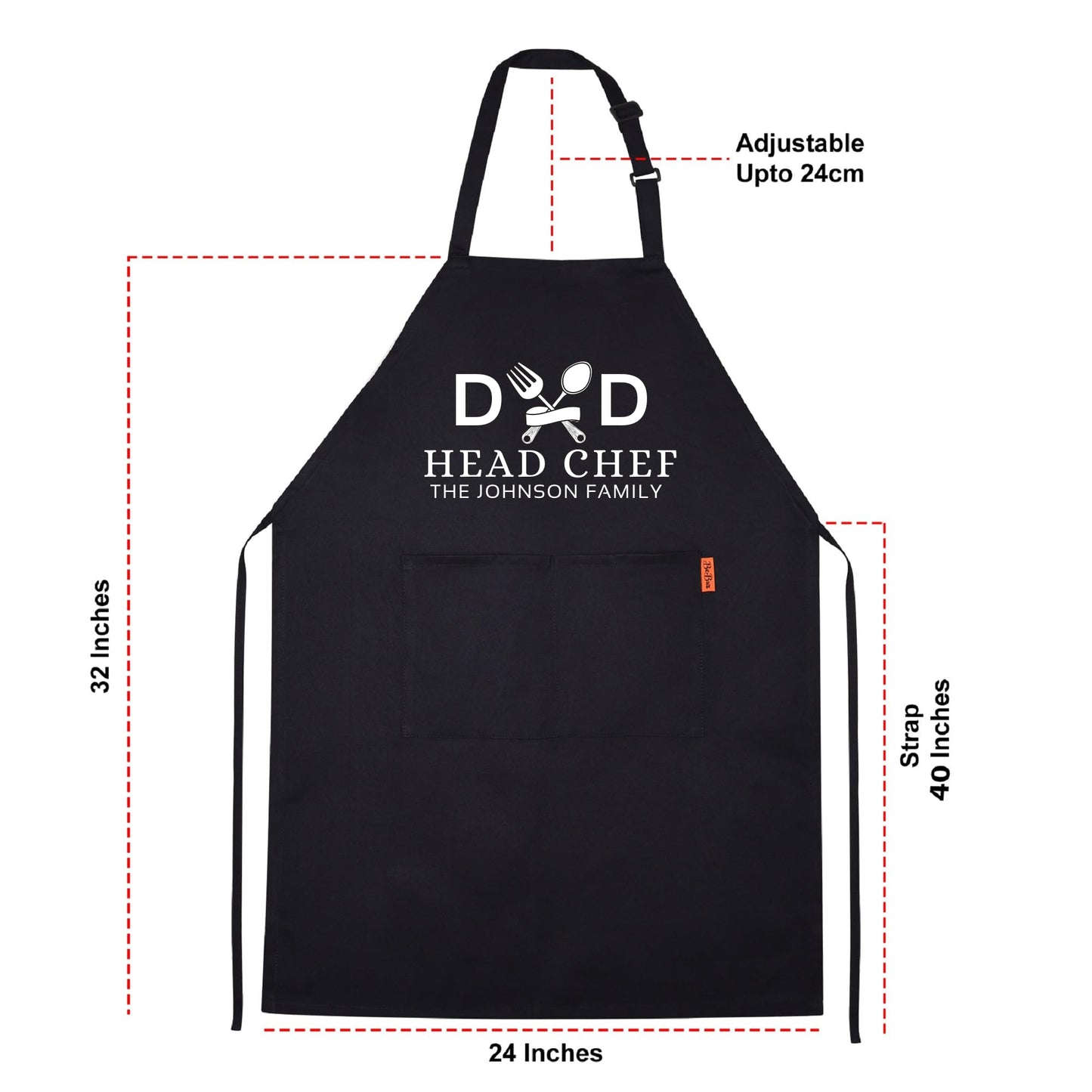Personalised Apron for Women with Custom Print |Add Logo or Text | Aprons for Cooking Lovers| Personalized Gifts for Birthdays, Christmas| Chef Aprons for Men and Women