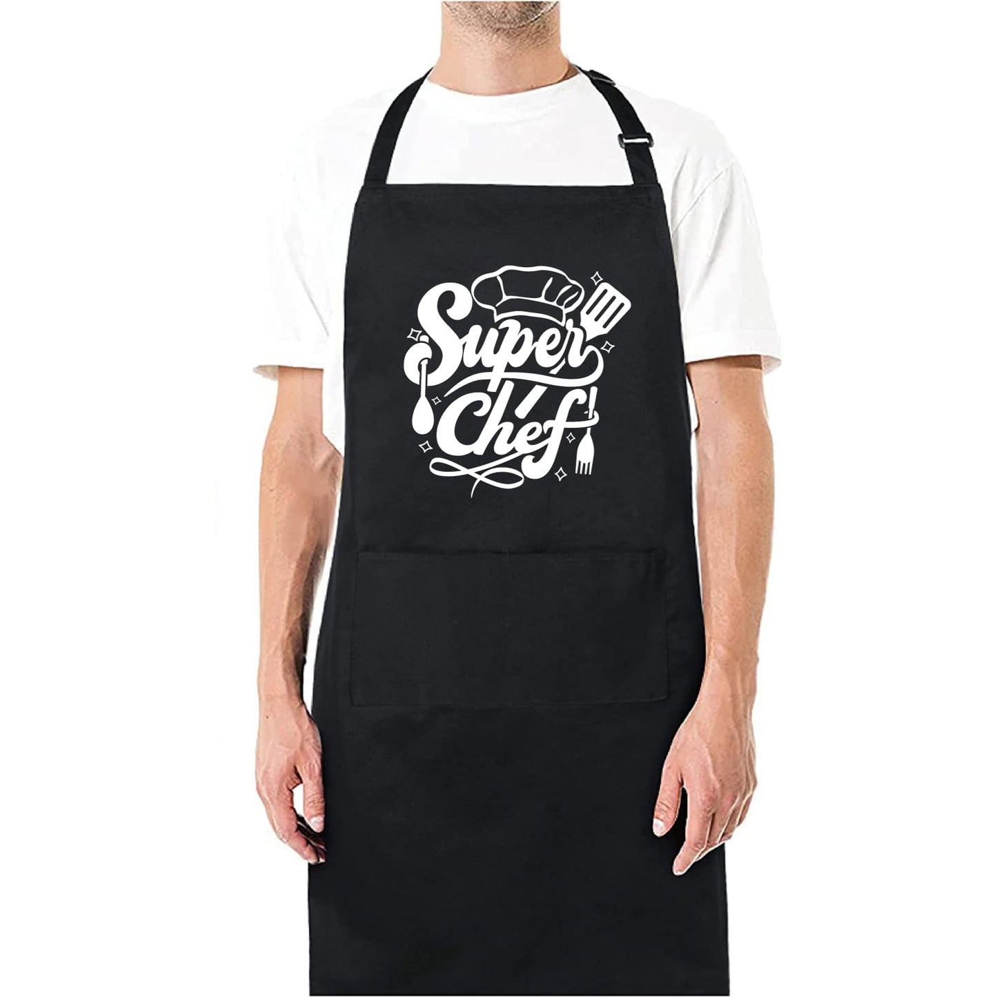 Super Chef Funny Aprons for men Printed Apron Gift for Her Chef Apron Kitchen Apron BBQ Apron Gift Baking Apron Father Day Gift