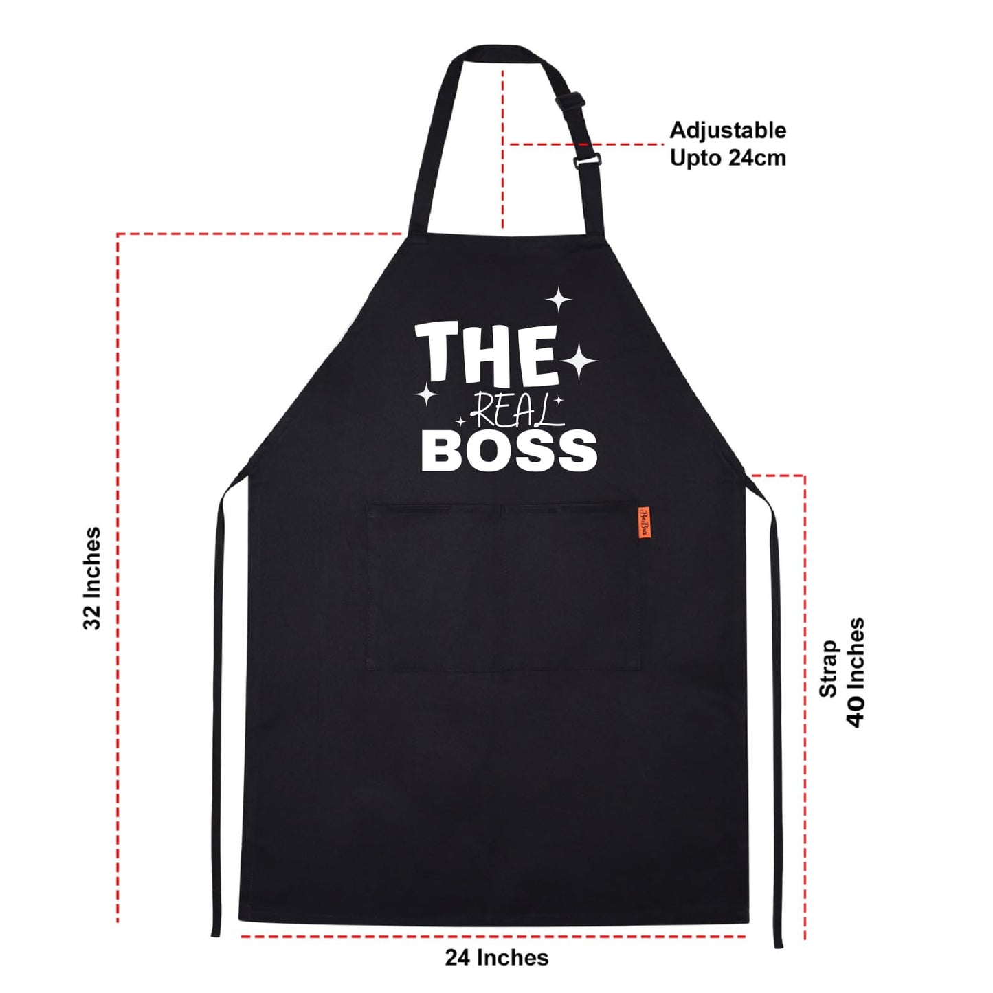 The Real Boss Funny Aprons for men Printed Apron Gift for Her Chef Apron Kitchen Apron BBQ Apron Gift Baking Apron Father Day Gift