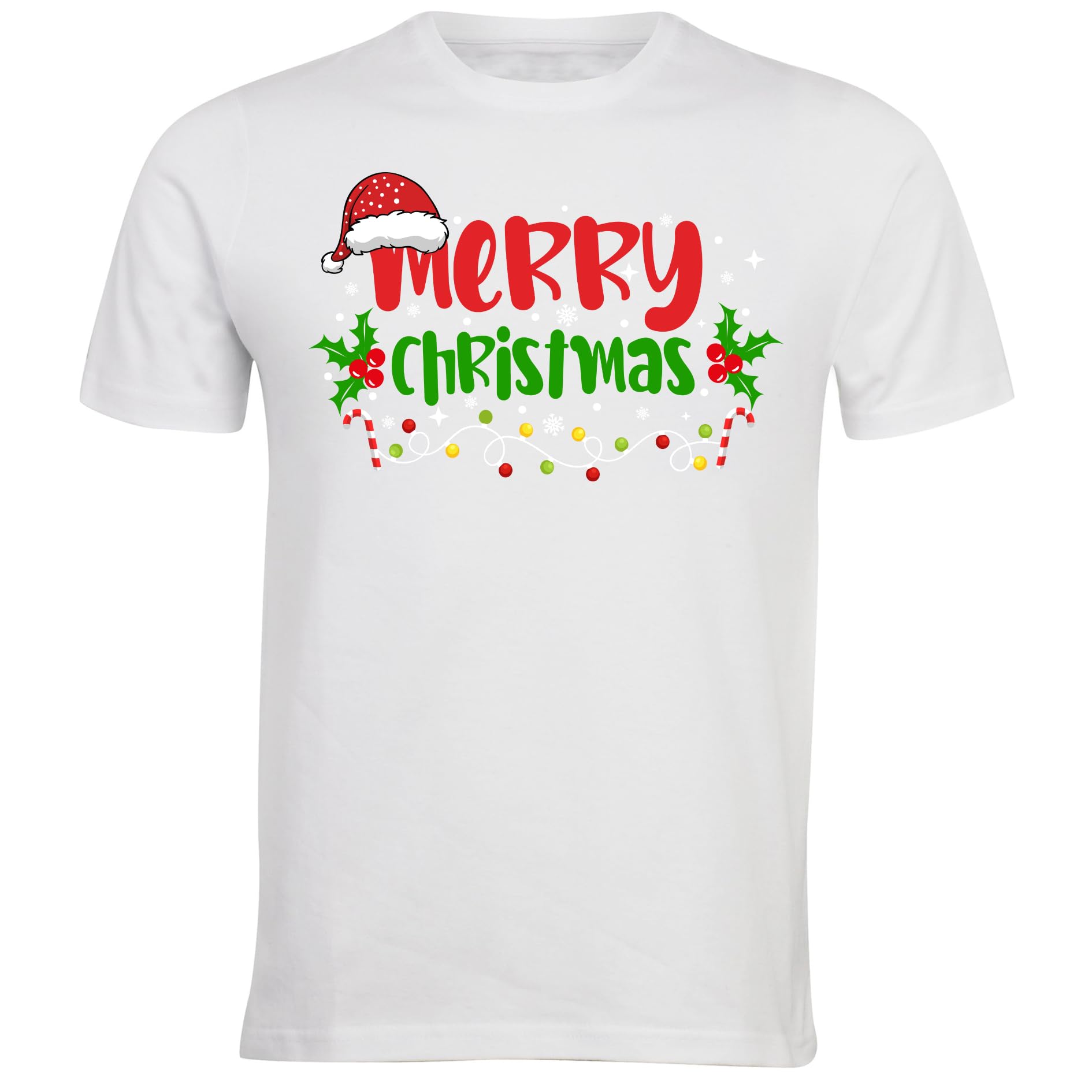 Santa Squad Merry Christmas and Happy New Year 2024 Jingle Bells Printed Adults Unisex Men Women Cotton Crew Neck Casual T-Shirt - Top Tee