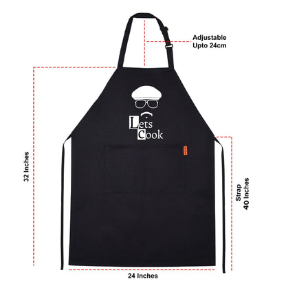 Lets Cook Funny Aprons for Mens Dad Aprons Gift for Him Her Chef Apron Kitchen Apron BBQ Apron Grill Apron Father Day Gift Black Apron