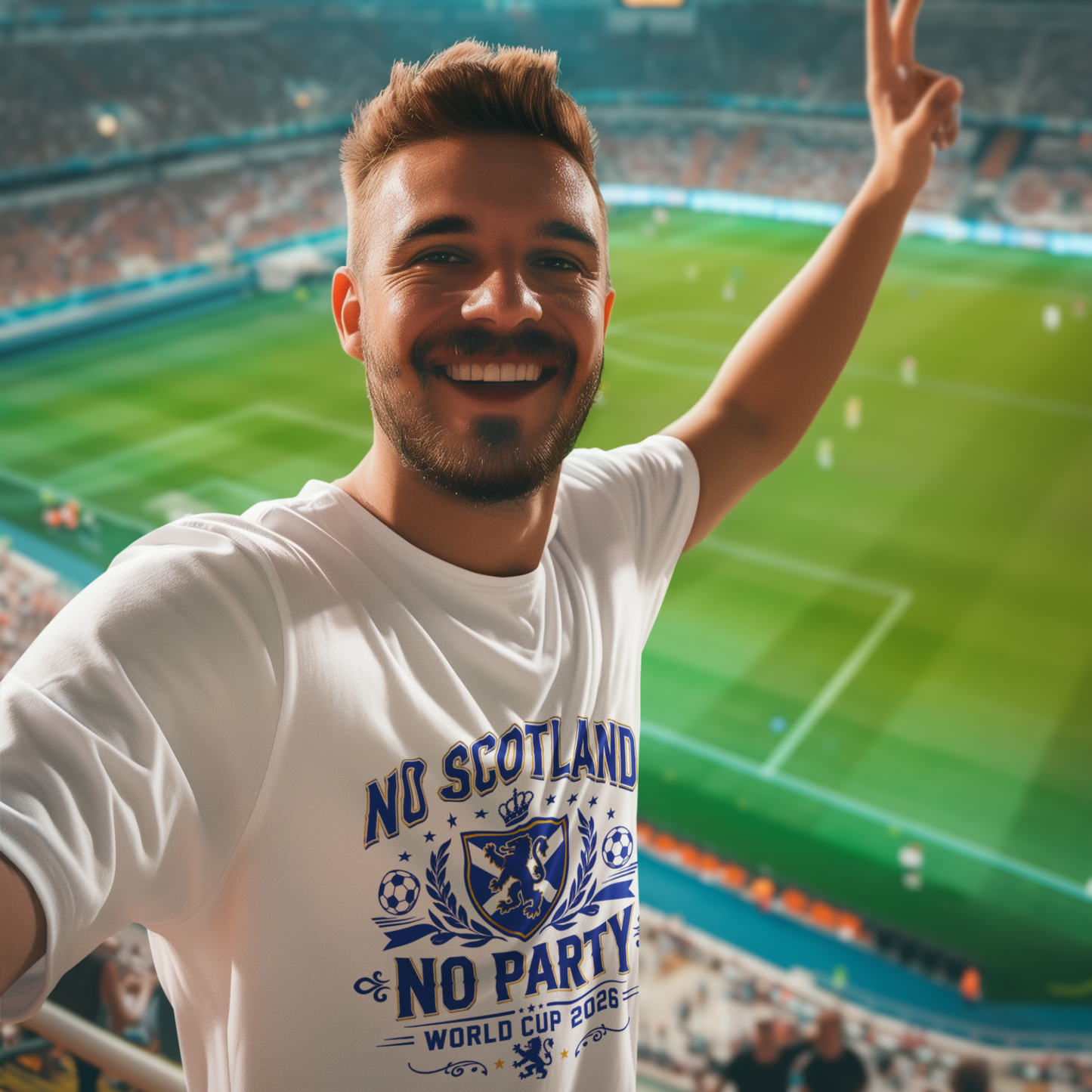 No Scotland No Party | Heraldic Crest T-Shirt | World Cup 2026 Scotland Gift