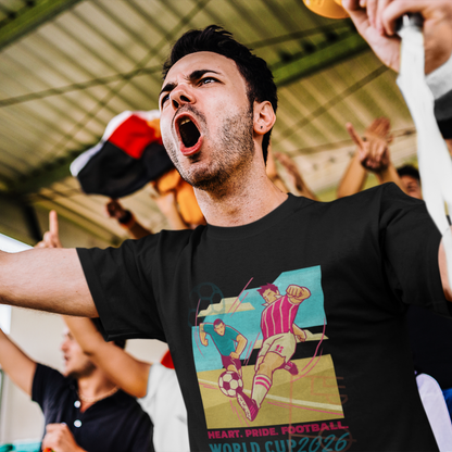 Heart. Pride. Football. – Retro World Cup 2026 T-Shirt | Vintage Football Graphic Tee | FIFA Fan Gift - Top Tee
