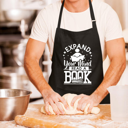 Expand Your Mind Read A Book Funny Aprons for men Printed Apron Gift for Her Chef Apron Kitchen Apron BBQ Apron Gift Baking Apron Father Day Gift