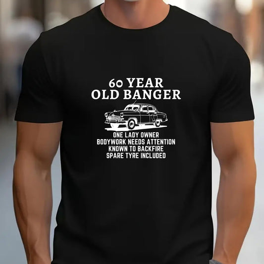 60th Birthday T-Shirt, Vintage Aged to Perfection Design, Funny Banger Celebration Gift