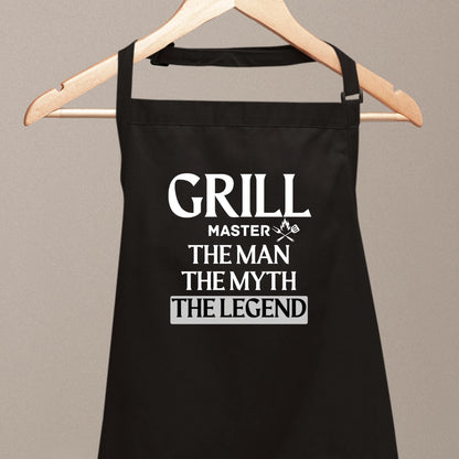 Be Buz Grill Master The Man The Myth The Legend Aprons for men Funny Printed Apron Gift for him Chef Apron Kitchen Apron BBQ Apron Gift Baking Apron Father Day Gift