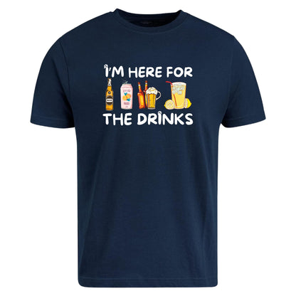 Be Buz I’m Here for The Snacks/Drinks Funny T-Shirt Family Matching Food and Beer Shirts – Party, BBQ, Vacation or Game Night Tee