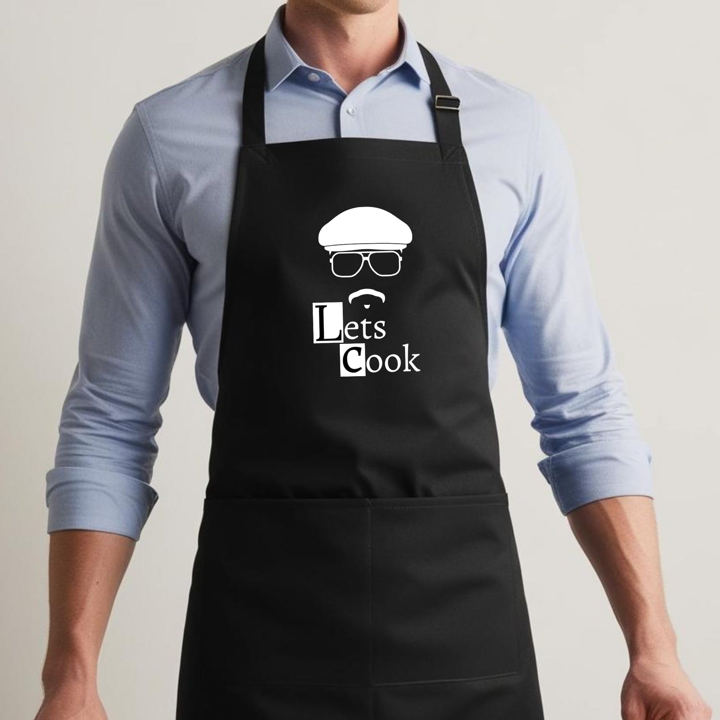 Lets Cook Funny Aprons for Mens Dad Aprons Gift for Him Her Chef Apron Kitchen Apron BBQ Apron Grill Apron Father Day Gift Black Apron