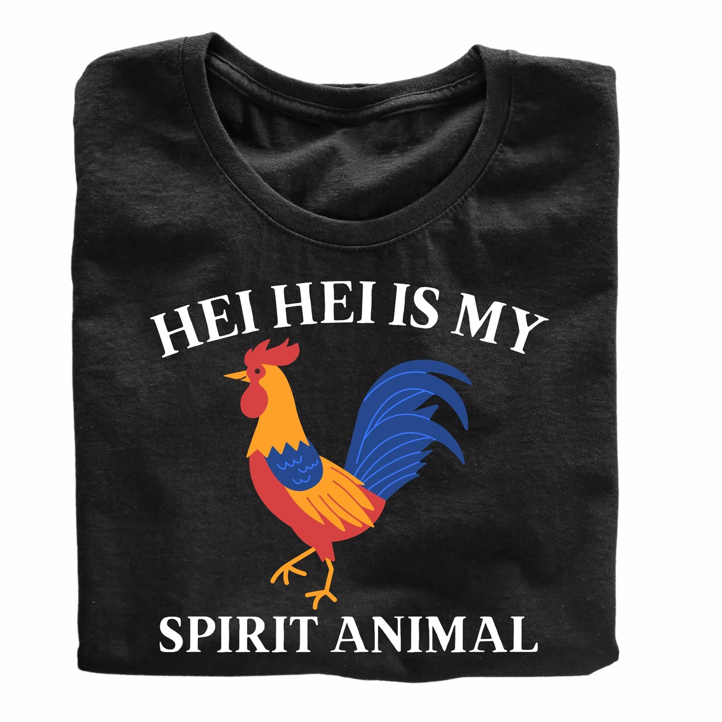HEI HEI is My Spirit Animal Funny Printed Black Adults Unisex Men Women Summer Winter Cotton Crew Neck Casual T-Shirt - Top Tee