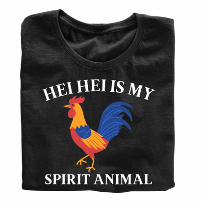 HEI HEI is My Spirit Animal Funny Printed Black Adults Unisex Men Women Summer Winter Cotton Crew Neck Casual T-Shirt - Top Tee