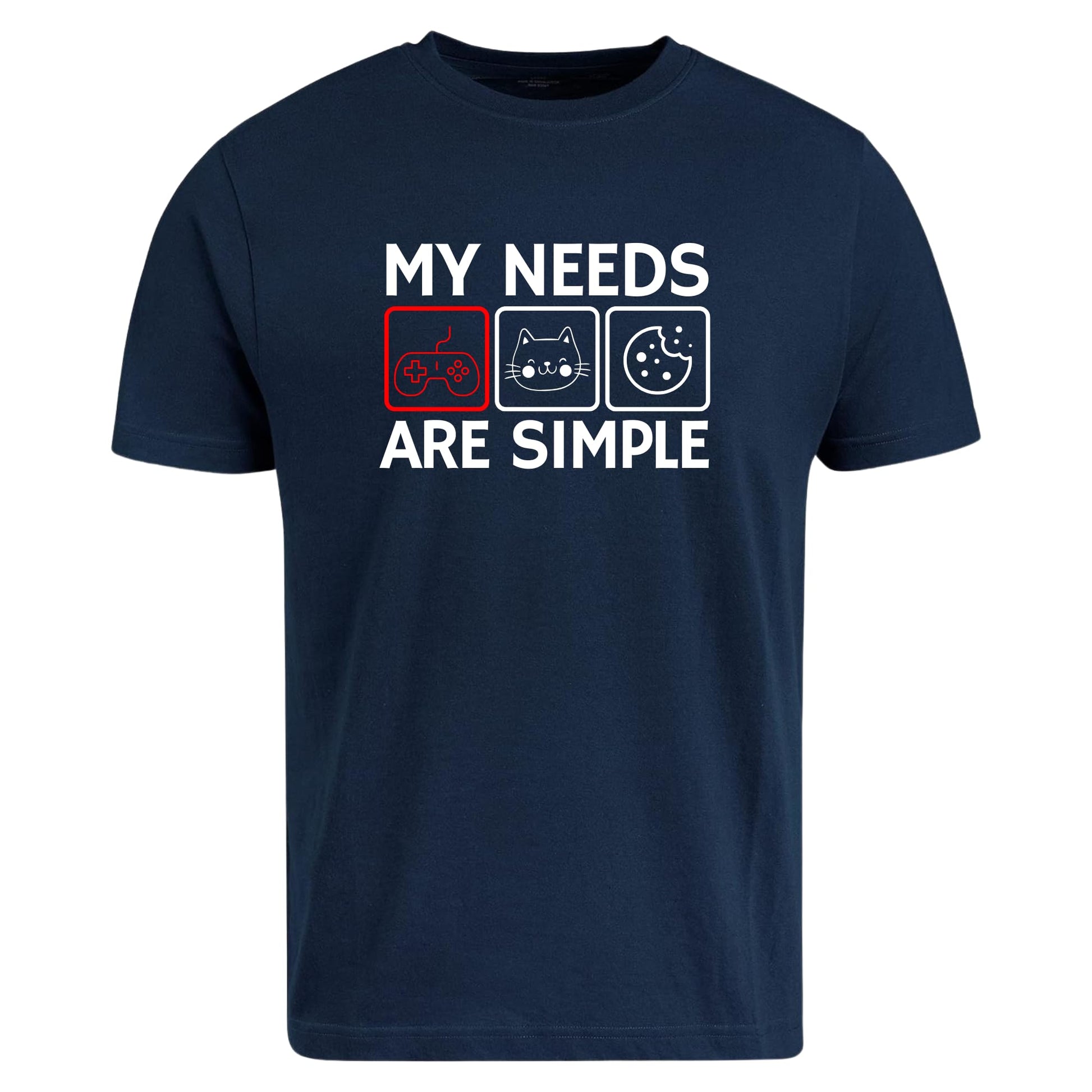 Be Buz Gaming T-Shirt for Men and Women My Needs are Simple Funny Video Game Tee - Top Tee