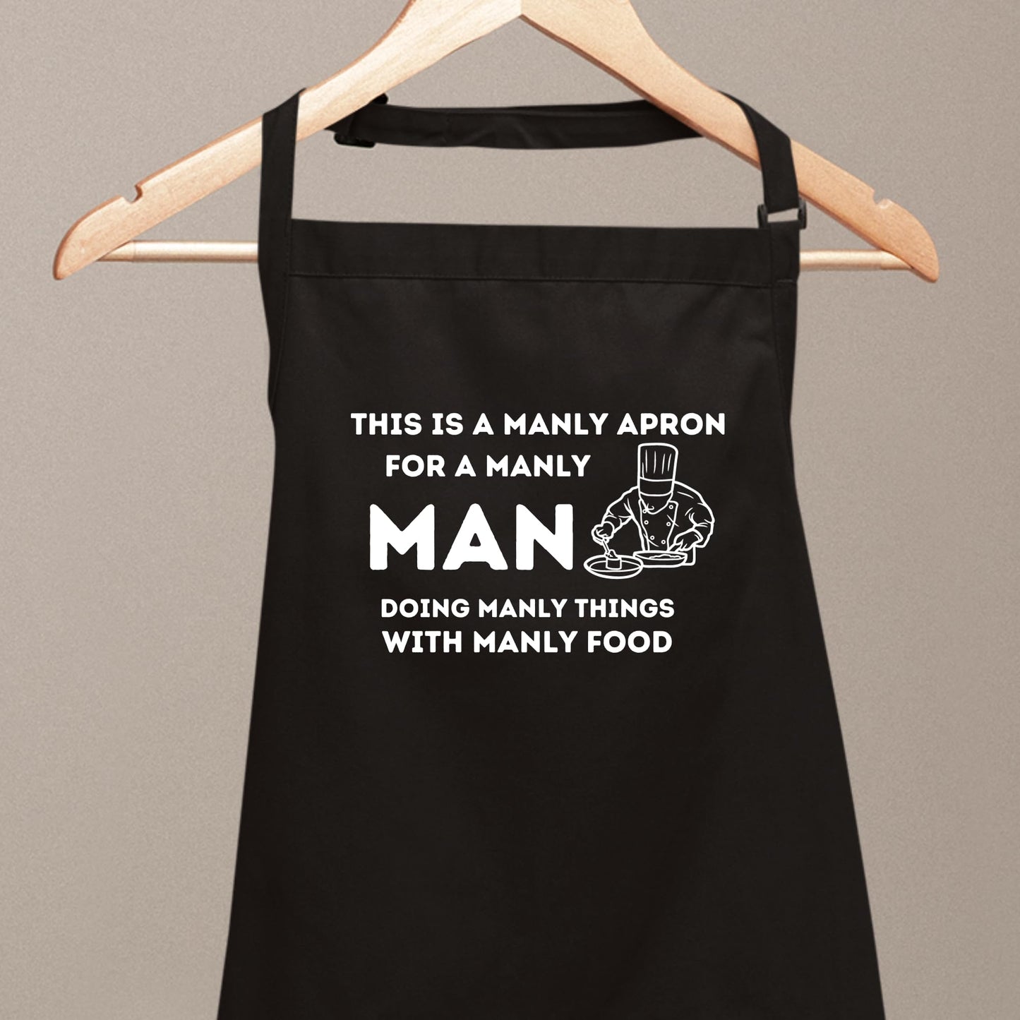 This is A Manly Apron for A Manly Man Funny Birthday Gifts for Dad Husband, Father in Law, Step Dad, Best Dad, Daddy - Dad Aprons for Cooking Lovers| Chef Aprons for Men and Women