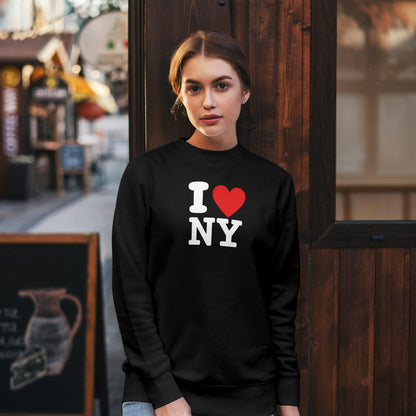Be Buz I Love NY Sweatshirt Classic New York City Design for Men Women Gift for NYC Lovers and Tourists!