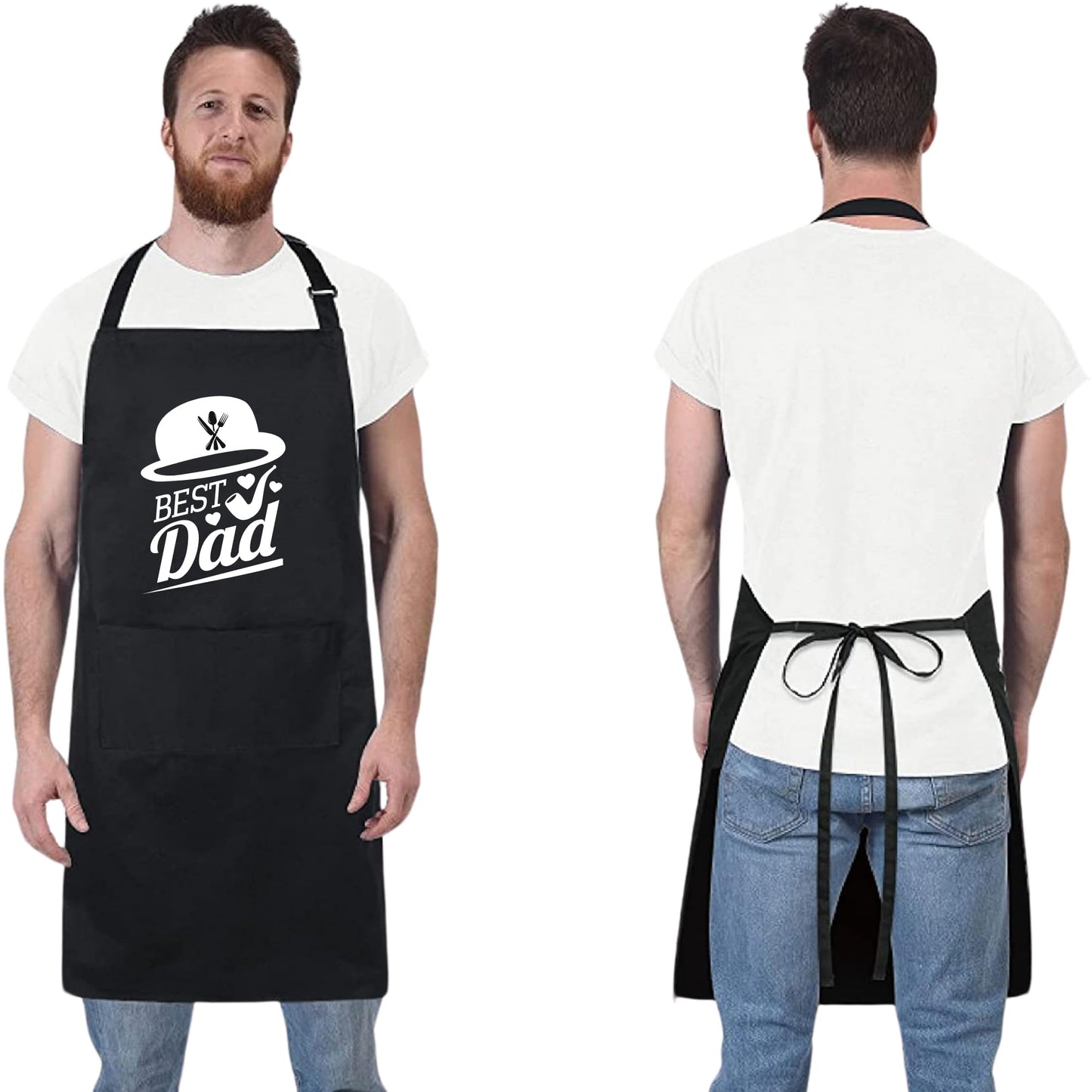 Best Dad Funny Aprons for Mens Dad Aprons Gift for Him Chef Apron Kitchen Apron BBQ Apron Grill Apron Father Day Gift Black Apron
