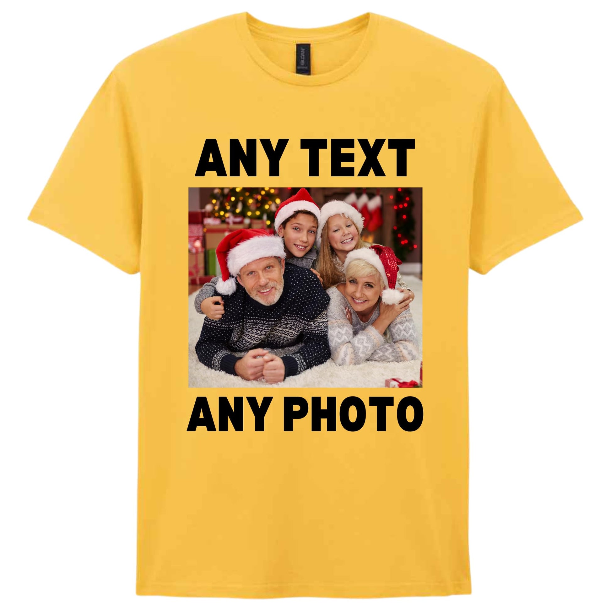 Be Buz Personalized T-Shirt, Custom Text and Image, Add Your Own Photo or Text, Unisex Cotton Crew Neck, Short Sleeve, Man Women Regular Fit - Top Tee