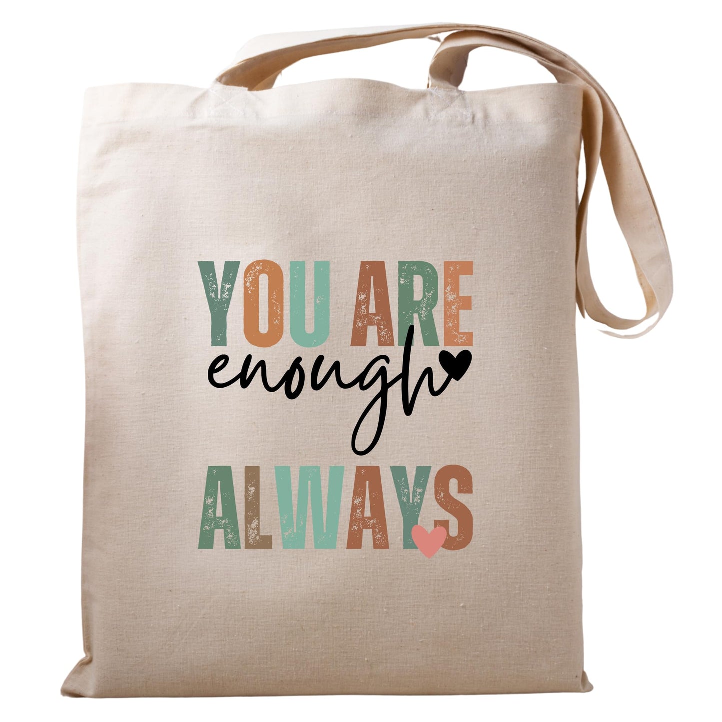 Be Buz You Are Enough Always Tote Bag Inspirational and Stylish Bag for Spreading Positivity and Self-Love Aesthetic Cute For Women Reusable Casual Bag for Work Shopping Travel