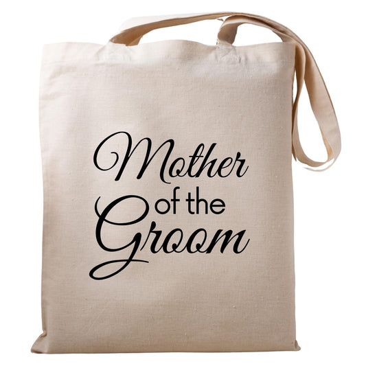 Mother of the Groom Tote Bag Elegant and Spacious Reusable Bag for Weddings Gift for Mother of the Groom Bridal Party or Wedding Guests