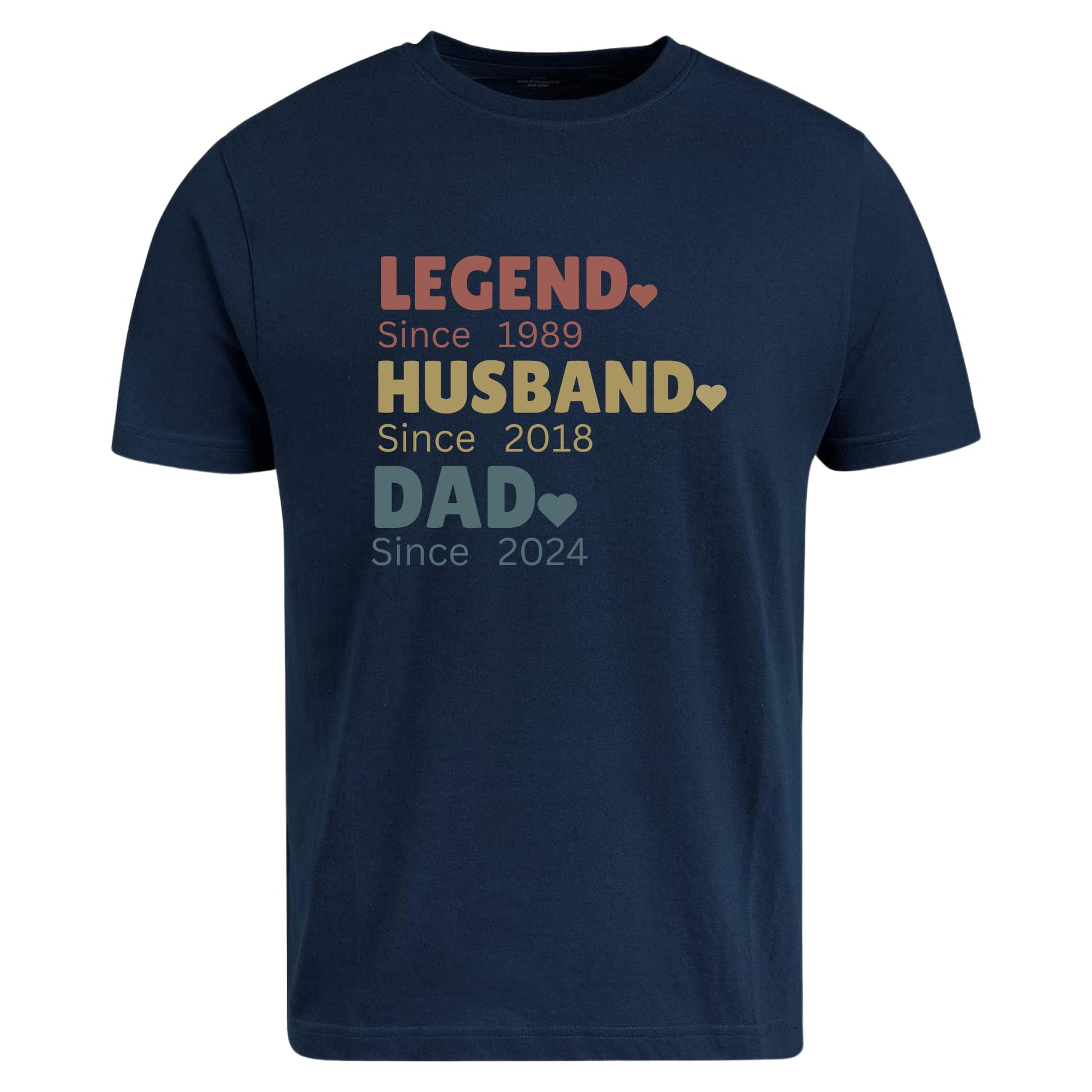Be Buz Men's Legend Husband Dad Personalized T-Shirt for Dad, Husband, Grandpa - Top Tee