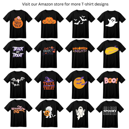 Be Buz Spooky Halloween Party Fun Adults Logo Printed Unisex Men Women Summer Winter Cotton Crew Neck Casual T-Shirt - Top Tee