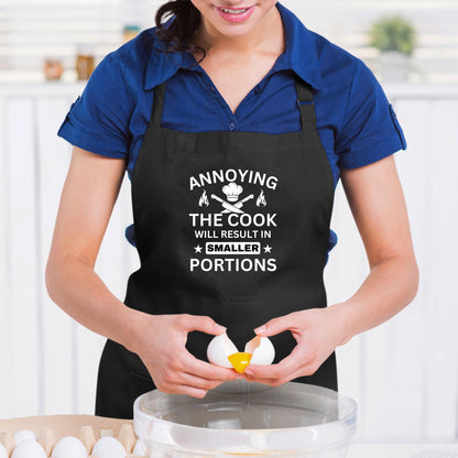Annoying The Cook Will Result In Smaller Portions Chef Funny Aprons for Women Printed Apron Gift for Her Chef Apron Kitchen Apron BBQ Apron Gift Baking Apron Father Day Gift