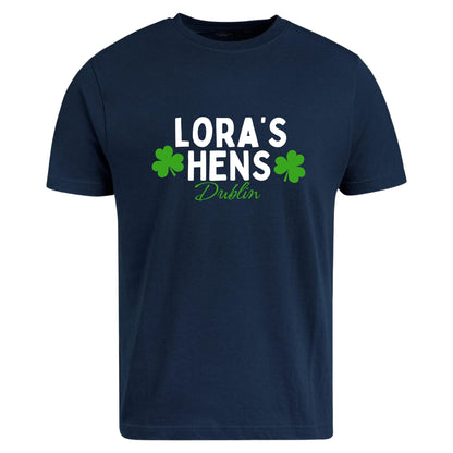 Be Buz Ladies Custom Name Irish Hens T-Shirt – Personalized Women’s Dublin Hen Party Tee – Girls Trip Birthday Christmas Weekend Gift - Top Tee