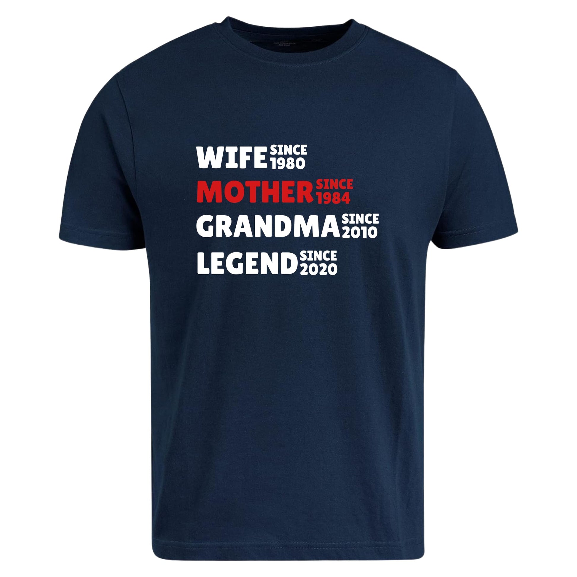 Be Buz Personalized Wife Mother Grandma Legend T-Shirt Custom Years Tee for Womens - Top Tee