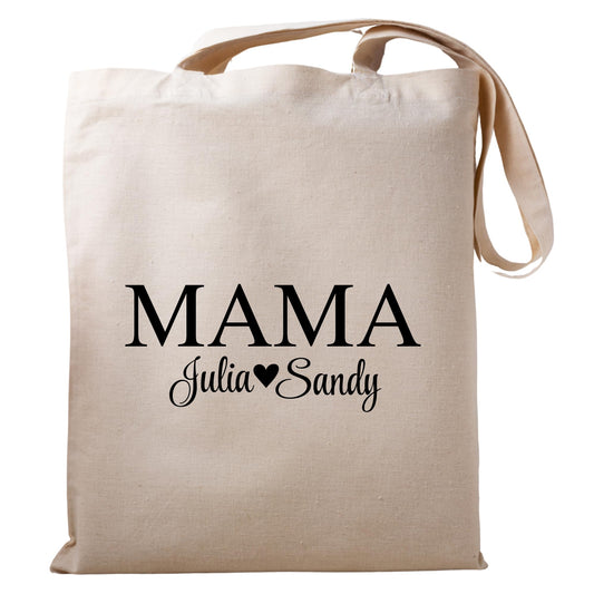 Custom Name Tote Bag for Mom and Child Personalised MAMA and Me Bag Custom Children’s Gift Mother’s Day Gift Personalized Mother and Child Matching Tote Bags