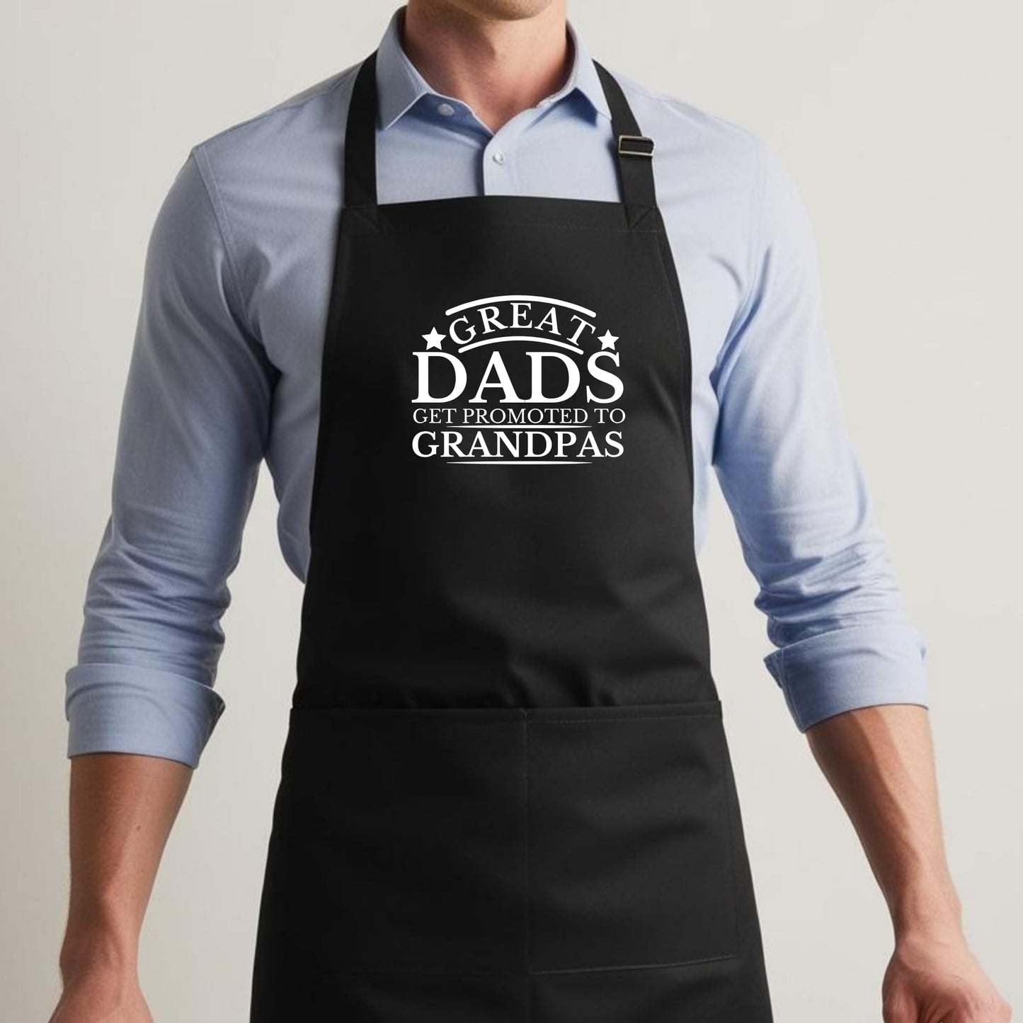 Great Dads Get Promoted to Grandpas Funny Aprons for Mens Dad Aprons Gift for Him Chef Apron Grandpa Apron Kitchen Apron BBQ Apron Grill Apron Father Day Gift Black Apron