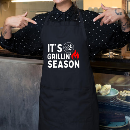 Its Grillin Season Funny Aprons for Women Printed Apron Gift for Her Chef Apron Kitchen Apron BBQ Apron Gift Baking Apron Father Day Gift
