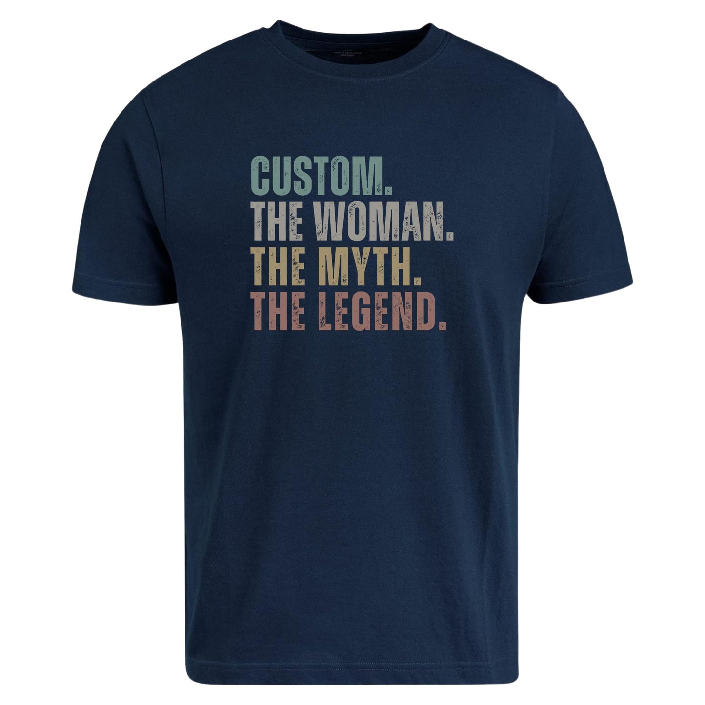 Be Buz Custom Name The Woman The Myth The Legend T-Shirt Personalized Women's Tee Funny Gift for Mom, Wife, Sister - Top Tee