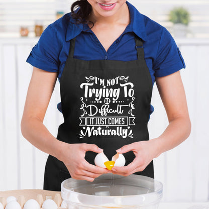I'M Not Trying to Be Difficult Funny Aprons for men Printed Apron Gift for Her Chef Apron Kitchen Apron BBQ Apron Gift Baking Apron Father Day Gift