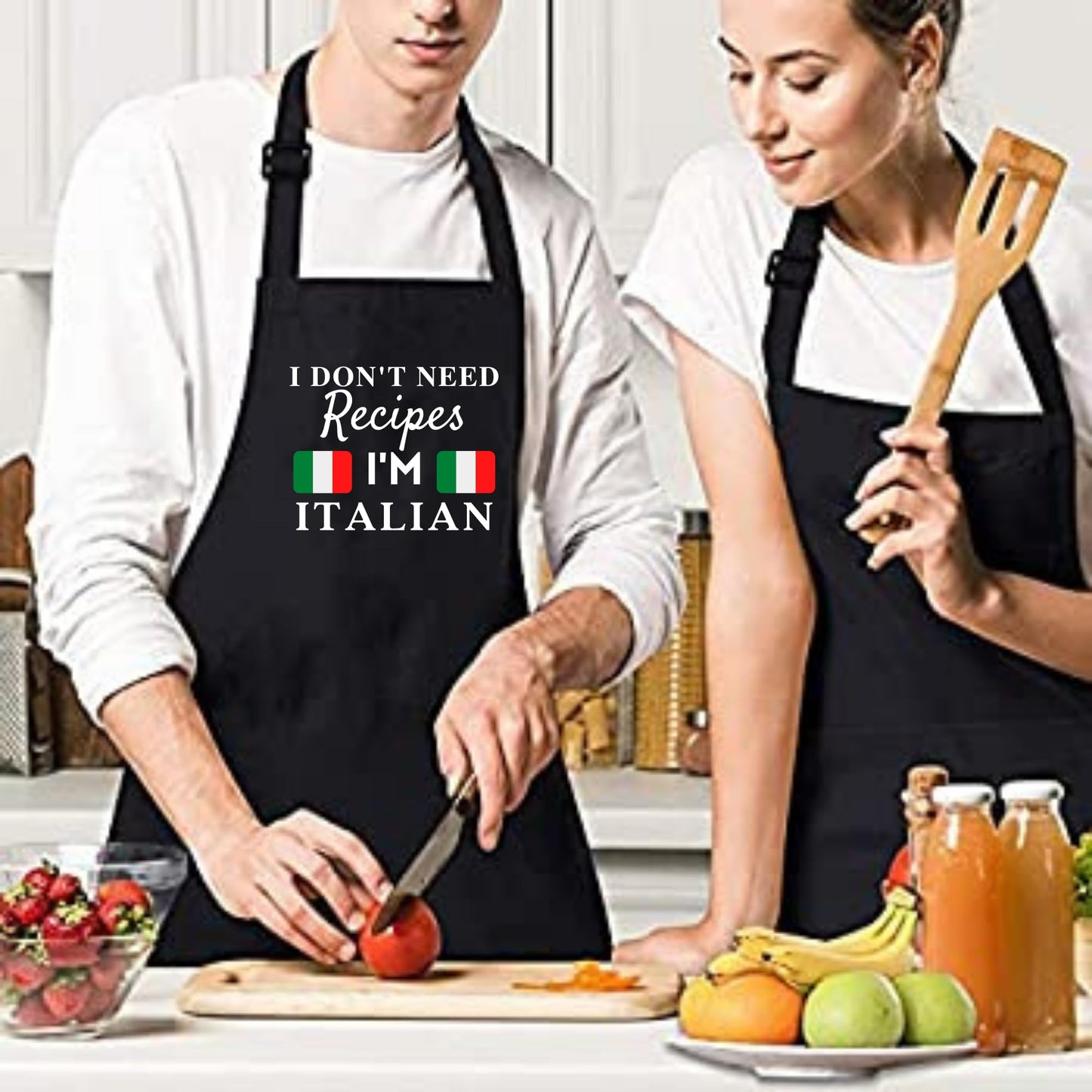I Dont Need Recipes I am Italian Funny Aprons for Women Gift for her Printed Apron Chef Apron Kitchen Apron BBQ Apron Gift Father Day