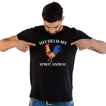 HEI HEI is My Spirit Animal Funny Printed Black Adults Unisex Men Women Summer Winter Cotton Crew Neck Casual T-Shirt - Top Tee