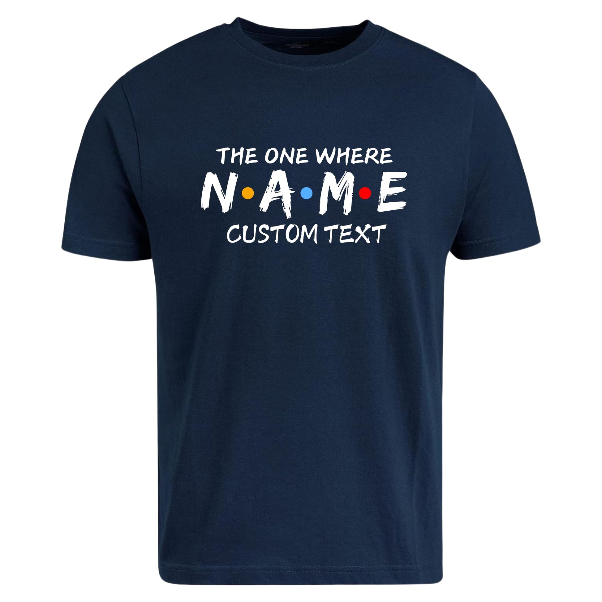 Be Buz Personalized The One Where T-Shirt Custom Name and Text Women's Cotton Tee Hen Party Gift - Top Tee