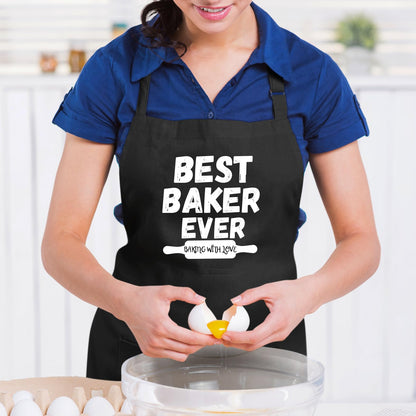 Best Baker Ever Baking with Love Funny Aprons for men Printed Apron Gift for Her Chef Apron Kitchen Apron BBQ Apron Gift Baking Apron Father Day Gift