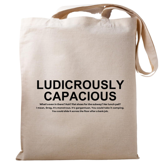 Succession Ludicrously Capacious Cotton Tote Bag Gift for Friends Gift for him her Reusable Casual Bag for Work Shopping Travel