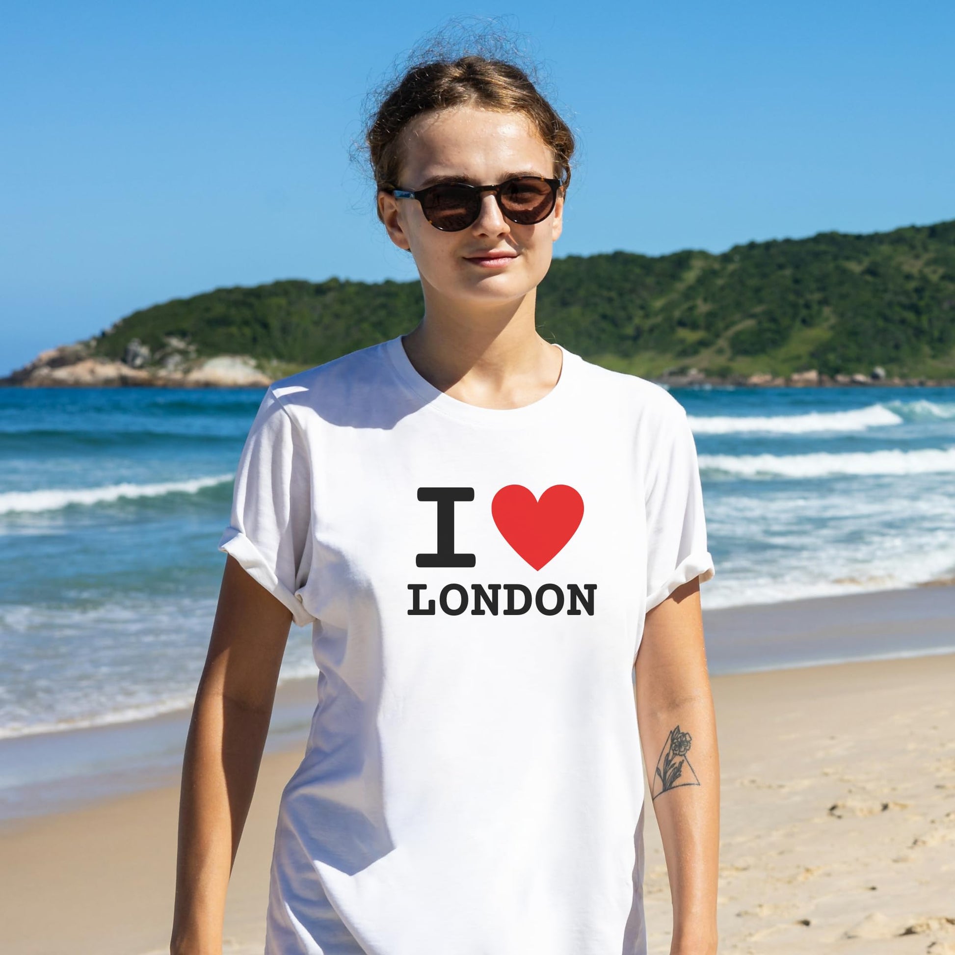 Be Buz I Love Custom T-Shirt I Heart Personalised Cotton T-Shirt, White and Black, XS-XXL Adults and Kids Gift for Him, Her - Top Tee